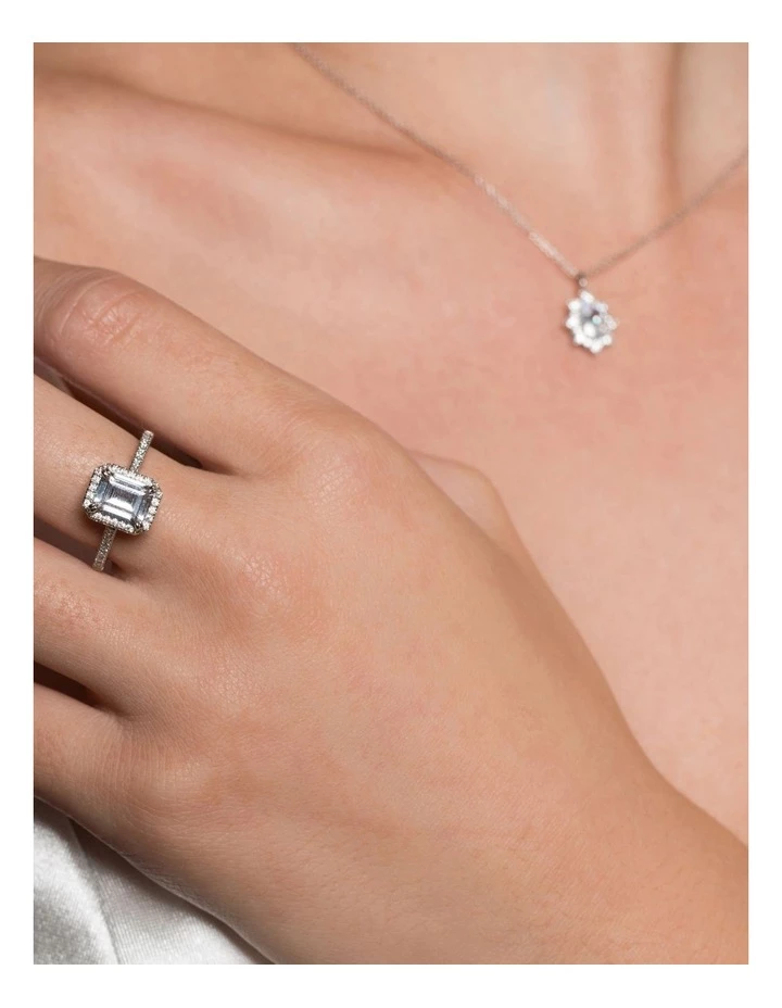 Georgini Iconic Bridal Violet Silver Ring 2 Georgini Iconic Bridal Violet Silver Ring - Image 2