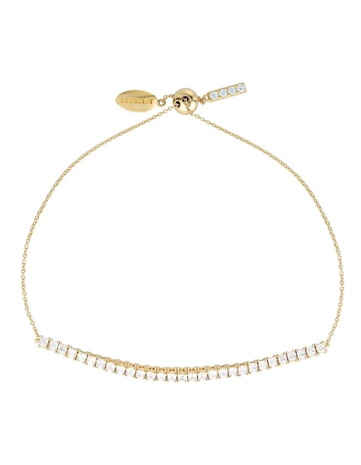 Georgini Iconic Bridal Vera 2Mm Bracelet Gold 1 Georgini Iconic Bridal Vera 2Mm Bracelet Gold