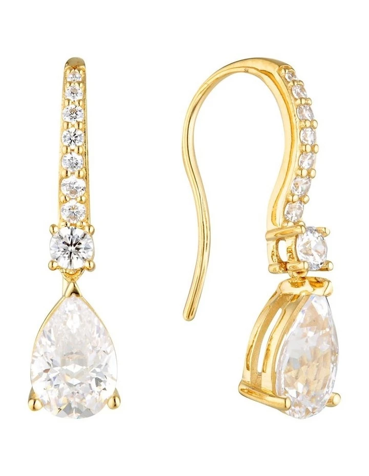 Georgini Iconic Bridal Elizabeth Gold Earrings 1 Georgini Iconic Bridal Elizabeth Gold Earrings
