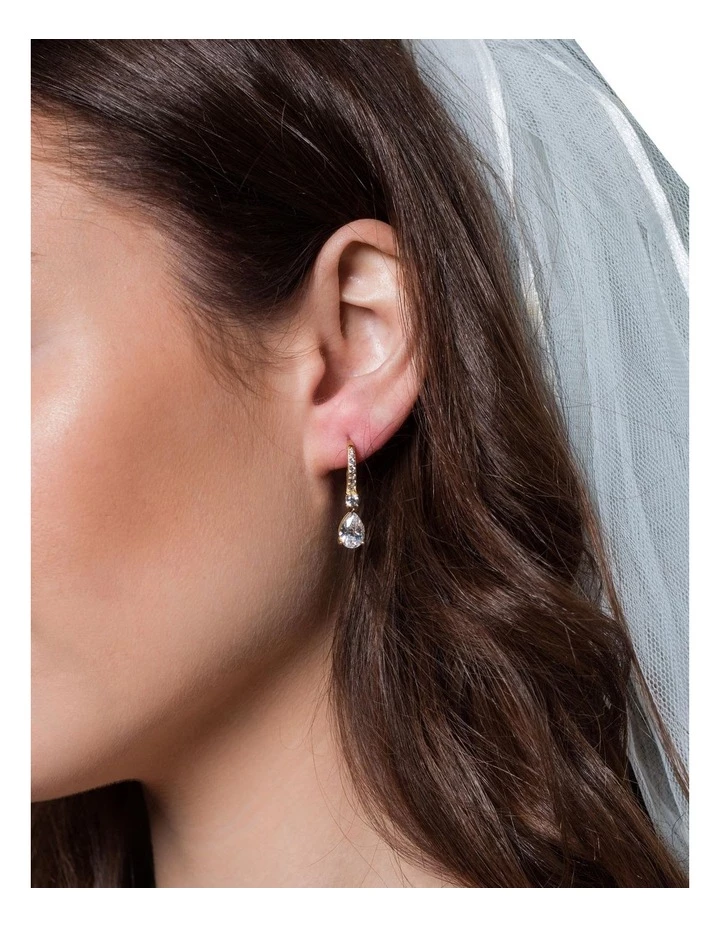 Georgini Iconic Bridal Elizabeth Gold Earrings 2 Georgini Iconic Bridal Elizabeth Gold Earrings - Image 2