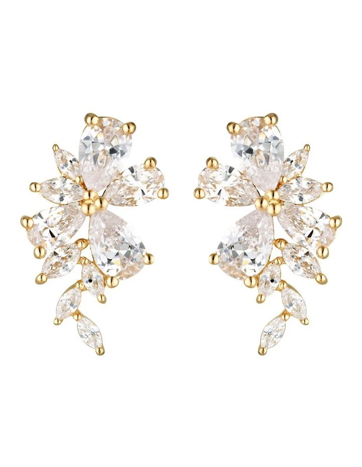 Georgini Iconic Bridal Hyacinth Earrings Gold 1 Georgini Iconic Bridal Hyacinth Earrings Gold