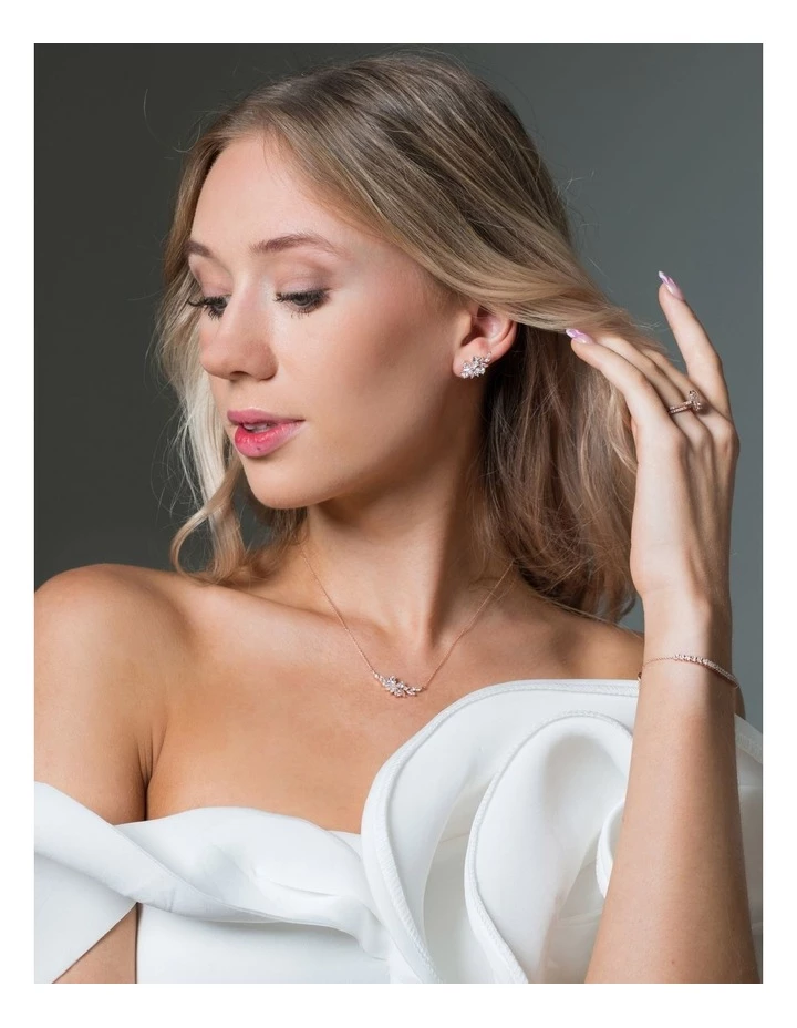 Georgini Iconic Bridal Hyacinth Earrings Rose Gold 2 Georgini Iconic Bridal Hyacinth Earrings Rose Gold - Image 2