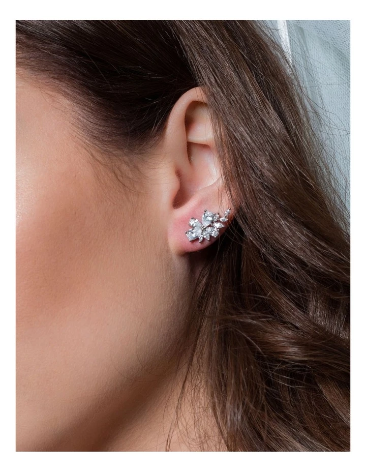 Georgini Iconic Bridal Hyacinth Silver Earrings 2 Georgini Iconic Bridal Hyacinth Silver Earrings - Image 2