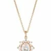 Georgini Iconic Bridal Eloise Rose Gold Pendant Necklace