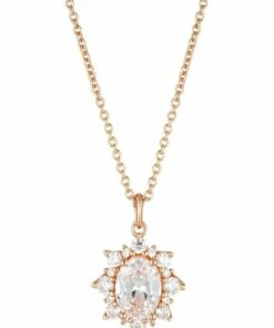 Georgini Iconic Bridal Eloise Rose Gold Pendant Necklace