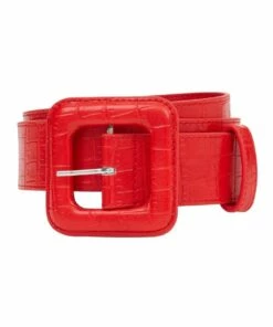 Review Celia Red Croc Belt