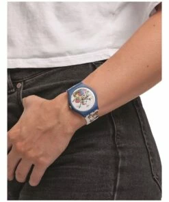 Swatch First Base Blue Watch -RAY-BAN Online Store 889461640 3 720x928