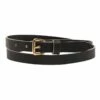Oxford Summer Narrow Black Leather Belt