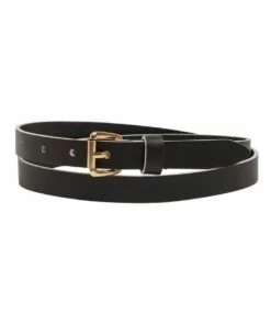 Oxford Summer Narrow Black Leather Belt