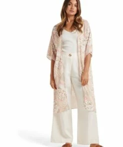 Forever New Alena Patchwork Mid Kimono Multi