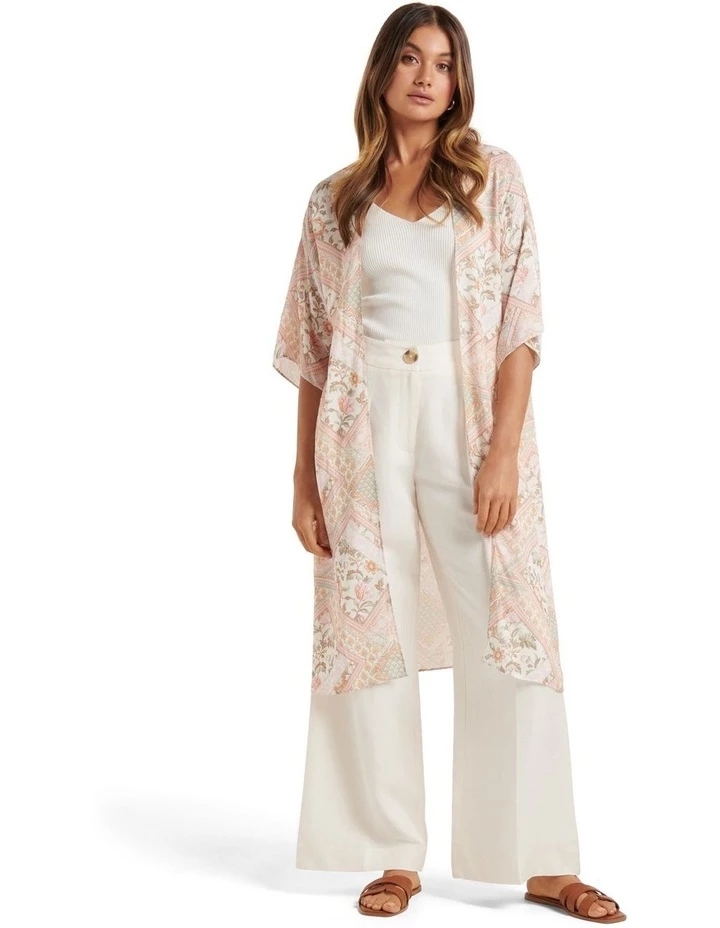 Forever New Alena Patchwork Mid Kimono Multi 1 Forever New Alena Patchwork Mid Kimono Multi