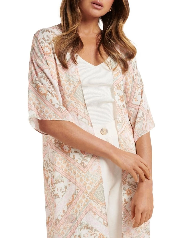Forever New Alena Patchwork Mid Kimono Multi 2 Forever New Alena Patchwork Mid Kimono Multi - Image 2