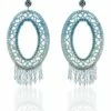 La Florentina Swarovski Crystal Earrings Blue
