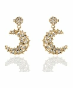 La Florentina Giora Moon Shape Earrings Bronze