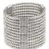La Florentina Giora' Clavdia With Swarovski Crystal Rhodium Bracelet
