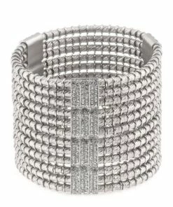 La Florentina Giora' Clavdia With Swarovski Crystal Rhodium Bracelet