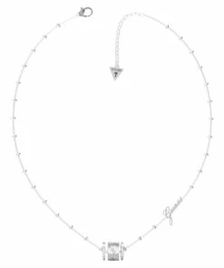 Guess Round Harmony Silver Tone Necklace
