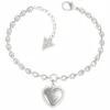 Guess That's Amore Silver Tone Bracelet