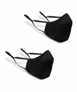 Cattywampus Triple Layered Black Face Mask 2 Pack