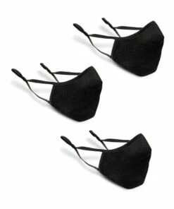 Cattywampus Triple Layered Black Face Mask 3 Pack