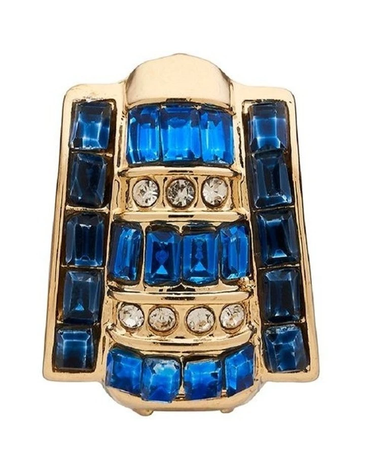 Barcs Labyrinth Blue Clip On Earrings 3 Barcs Labyrinth Blue Clip On Earrings - Image 3