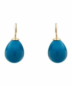 Barcs Solid Teardrop Jade Earrings