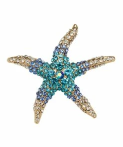 Barcs Blue Starfish Brooch