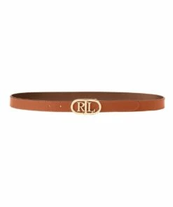 Lauren Ralph Lauren Logo Reversible Brown Leather Belt