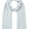 Seed Heritage Linen Blend Wintersky Woven Check Scarf