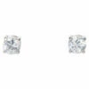 Gregory Ladner 6mm Cubic Zirconia Round Stud Silver Earrings