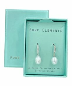 Pure Elements Freshwater Pearl & Crystal Drop White Earrings -RAY-BAN Online Store 960014990 3 1 720x928